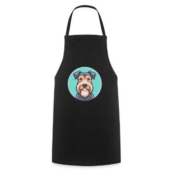 Lakeland Terrier Chien Race Dessin animé Kawaii Clipart - Tablier de cuisine - noir - Devant - AI Model Male 185 dark (185cm)