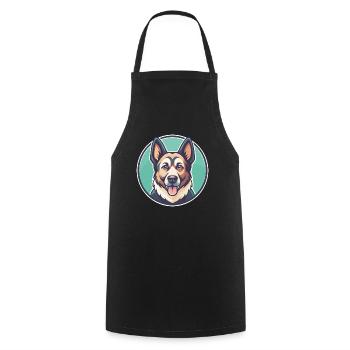 Magyar Agar Chien Race Drôle Dessin animé Kawaii Clipart - Tablier de cuisine - noir - Devant - AI Model Male 185 dark (185cm)