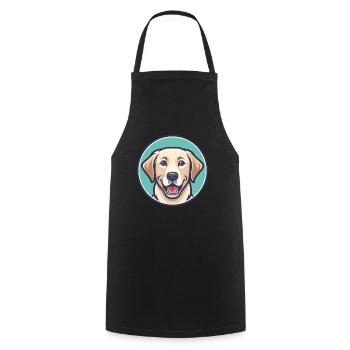 Labradinger Dog Breed Funny Cartoon Kawaii Clipart - Cooking Apron - black - Front - AI Model Male 185 dark (185cm)