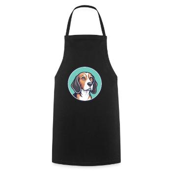 Lévrier letton chien race dessin animé Kawaii Clipart animal de compagnie - Tablier de cuisine - noir - Devant - AI Model Male 185 dark (185cm)