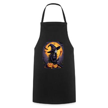 Costume de sorcière d’Halloween Balai de sorcière - Tablier de cuisine - noir - Devant - AI Model Male 185 dark (185cm)