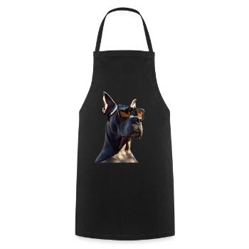 Great Dane Hatz Male Saupacker Great Dane - Cooking Apron - black - Front - AI Model Male 185 dark (185cm)