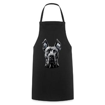 Great Dane Hatz Male Saupacker Great Dane - Cooking Apron - black - Front - AI Model Male 185 dark (185cm)
