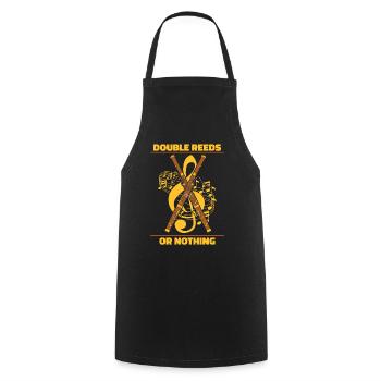 Anche Double Anches Or Rien Instrument De Basson Musique - Tablier de cuisine - noir - Devant - AI Model Male 185 dark (185cm)