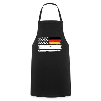 Deutschland USA Flagge Deutsch Amerikaner - Kochschürze - Schwarz - Vorne - AI Model Male 185 dark (185cm)