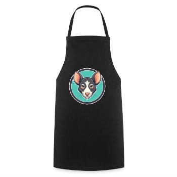 Ratonero Murciano Race Chien Dessin animé Kawaii Clipart - Tablier de cuisine - noir - Devant - AI Model Male 185 dark (185cm)