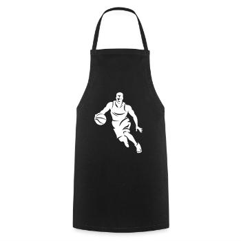 Basketballer - Cooking Apron - black - Front - AI Model Male 185 dark (185cm)