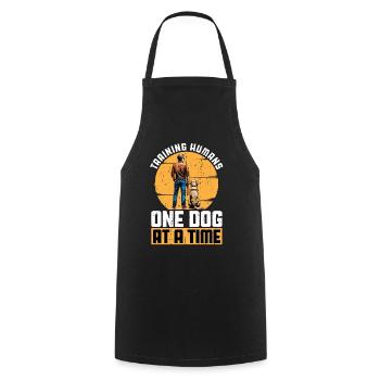 Dog Trainer Training Humans One Dog Animal Lover - Cooking Apron - black - Front - AI Model Male 185 dark (185cm)