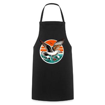 Gull - Cooking Apron - black - Front - AI Model Male 185 dark (185cm)