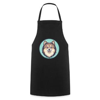 Spitz Chien Race Dessin animé Kawaii Clipart Animal Animal de compagnie - Tablier de cuisine - noir - Devant - AI Model Male 185 dark (185cm)