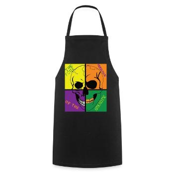 Skull of the Apocalypse - Cooking Apron - black - Front - AI Model Male 185 dark (185cm)