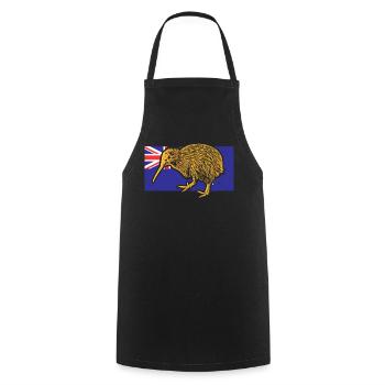 Kiwi Vogel Neuseeland Flagge - Kochschürze - Schwarz - Vorne - AI Model Male 185 dark (185cm)