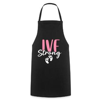 IVF Strong Funny Infertility Egg Retrieval - Cooking Apron - black - Front - AI Model Male 185 dark (185cm)