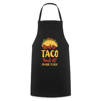 School Counselor Taco Pun Need To - Kochschürze - Schwarz - Vorne - AI Model Male 185 dark (185cm)
