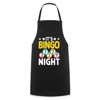 It's Bingo Night Funny Bingo Caller Holler - Cooking Apron - black - Front - AI Model Male 185 dark (185cm)