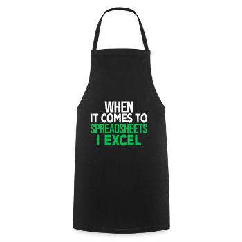 Funny Accountant CPA Accounting Tax Analyst - Cooking Apron - black - Front - AI Model Male 185 dark (185cm)