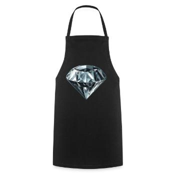 Precious Diamond Gemstone - Cooking Apron - black - Front - AI Model Male 185 dark (185cm)