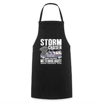 Storm chasers Because meteorologists also need heroes - Cooking Apron - black - Front - AI Model Male 185 dark (185cm)