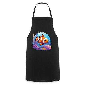 Clownfish Clownfische Clownfisch - Kochschürze - Schwarz - Vorne - AI Model Male 185 dark (185cm)