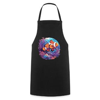 Clownfish Clownfische Clownfisch - Kochschürze - Schwarz - Vorne - AI Model Male 185 dark (185cm)