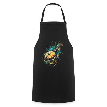 Banjo Graffiti - Tablier de cuisine - noir - Devant - AI Model Male 185 dark (185cm)