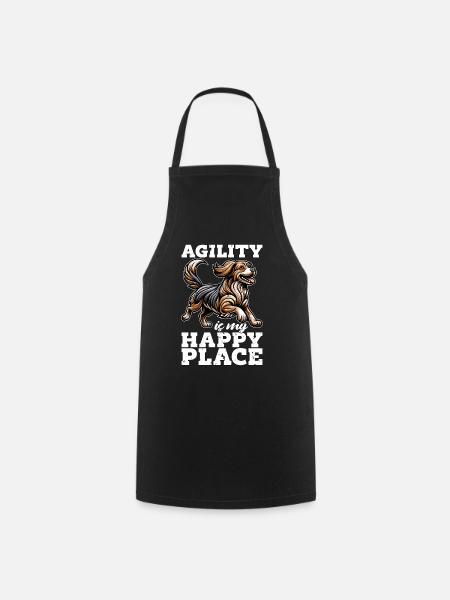 L’agility canin est mon endroit heureux Loves Agility Sport - Tablier de cuisine - noir