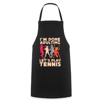 Funny Tennis Player Racket I'm - Kochschürze - Schwarz - Vorne - AI Model Male 185 dark (185cm)