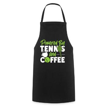 Funny Tennis Player Racket Coffee - Kochschürze - Schwarz - Vorne - AI Model Male 185 dark (185cm)