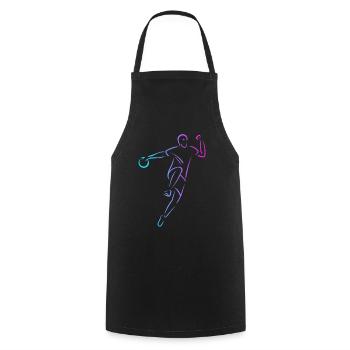 Prisonball Jeu d’équipe Joueur de ballon chasseur - Tablier de cuisine - noir - Devant - AI Model Male 185 dark (185cm)
