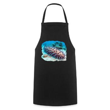 Sea Cucumber Seegurken Seegurke - Kochschürze - Schwarz - Vorne - AI Model Male 185 dark (185cm)