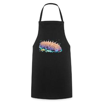 Sea Cucumber Seegurken Seegurke - Kochschürze - Schwarz - Vorne - AI Model Male 185 dark (185cm)
