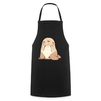 Walrus Walrosse Walross - Kochschürze - Schwarz - Vorne - AI Model Male 185 dark (185cm)