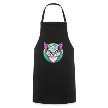 Australische Nebelkatzenrasse Cartoon Kawaii Tier - Kochschürze - Schwarz - Vorne - AI Model Male 185 dark (185cm)