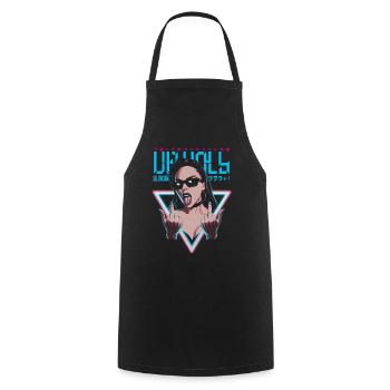 Provocative and expressive – rebellious fashion - Cooking Apron - black - Front - AI Model Male 185 dark (185cm)
