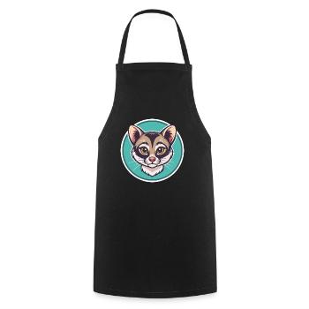 Ringtail américain chat race dessin animé Kawaii Animal - Tablier de cuisine - noir - Devant - AI Model Male 185 dark (185cm)