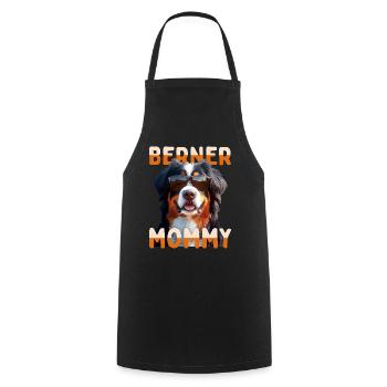 Bernese Mountain Dog Mom Mom Mother's Day Bernese Mommy - Cooking Apron - black - Front - AI Model Male 185 dark (185cm)