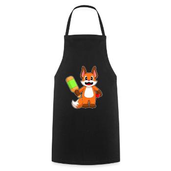 Fox Cricket Cricket Bat - Cooking Apron - black - Front - AI Model Male 185 dark (185cm)