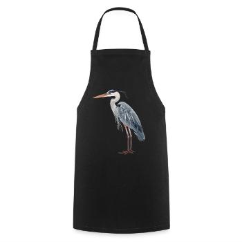 Héron Reiher - Tablier de cuisine - noir - Devant - AI Model Male 185 dark (185cm)