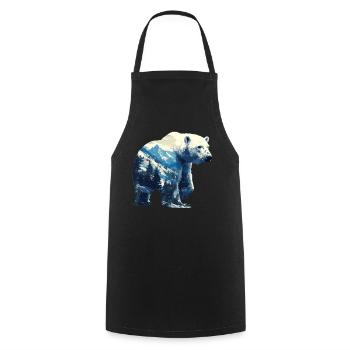 Polar Bear Eisbären Eisbär - Kochschürze - Schwarz - Vorne - AI Model Male 185 dark (185cm)