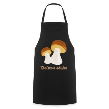 Autumn Mushrooms - Cooking Apron - black - Front - AI Model Male 185 dark (185cm)