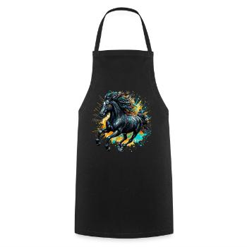 Cheval - Tablier de cuisine - noir - Devant - AI Model Male 185 dark (185cm)