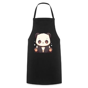 Giant Panda Große Pandas Großer Panda - Kochschürze - Schwarz - Vorne - AI Model Male 185 dark (185cm)