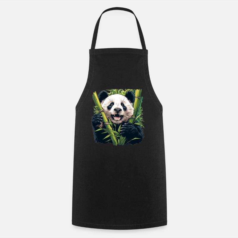 Panda géant Pandas Große Pandas Großer Panda - Tablier de cuisine - noir