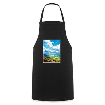 Mourne Mountains Aonb Travel Poster Souvenir WPA - Cooking Apron - black - Front - AI Model Male 185 dark (185cm)