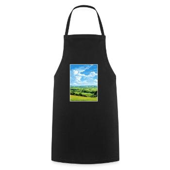 Cranborne Chase Aonb Affiche de voyage Souvenir WPA - Tablier de cuisine - noir - Devant - AI Model Male 185 dark (185cm)