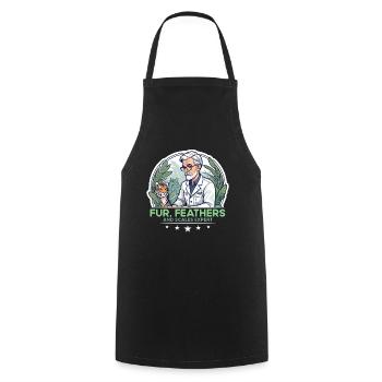 Zoologist for Feathers and Scales Expert Zoology - Cooking Apron - black - Front - AI Model Male 185 dark (185cm)
