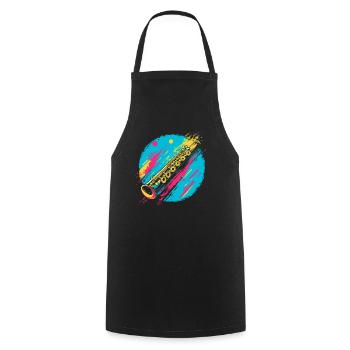 Flute - Cooking Apron - black - Front - AI Model Male 185 dark (185cm)