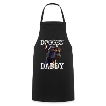 Deutsche Dogge Dad Hund Papa Vatertag Doggen Daddy - Kochschürze - Schwarz - Vorne - AI Model Male 185 dark (185cm)