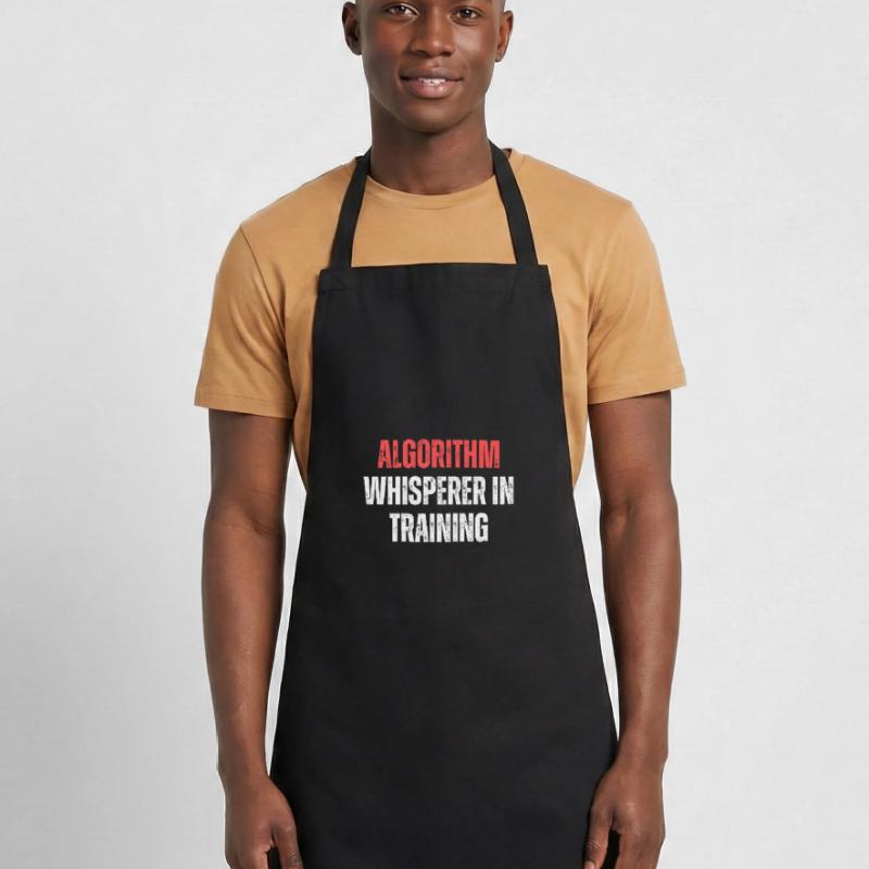 Chuchoteur d’algorithme en formation Drôle de technologie de codage Tablier de cuisine