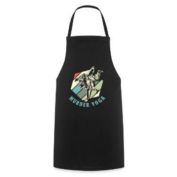 Murder Yoga Martial Arts Jiu Jitsu - Cooking Apron - black - Front - AI Model Male 185 dark (185cm)